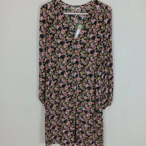 Boden Great British Style Floral V-Neck Floral Dress Cottage-Core